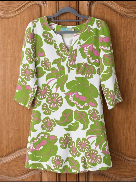 Boden Dresses & Skirts - Boden Linen Fennel Flower
Tunic Dress Pink Green Retro
Mod Floral size 4